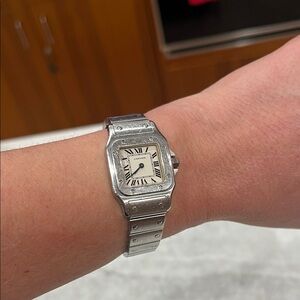 Cartier Silver Saphire  Watch